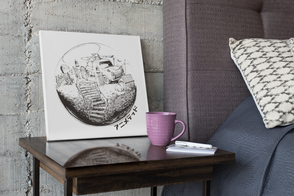Animeted Brand Fishbowl Design Canvas 12X12