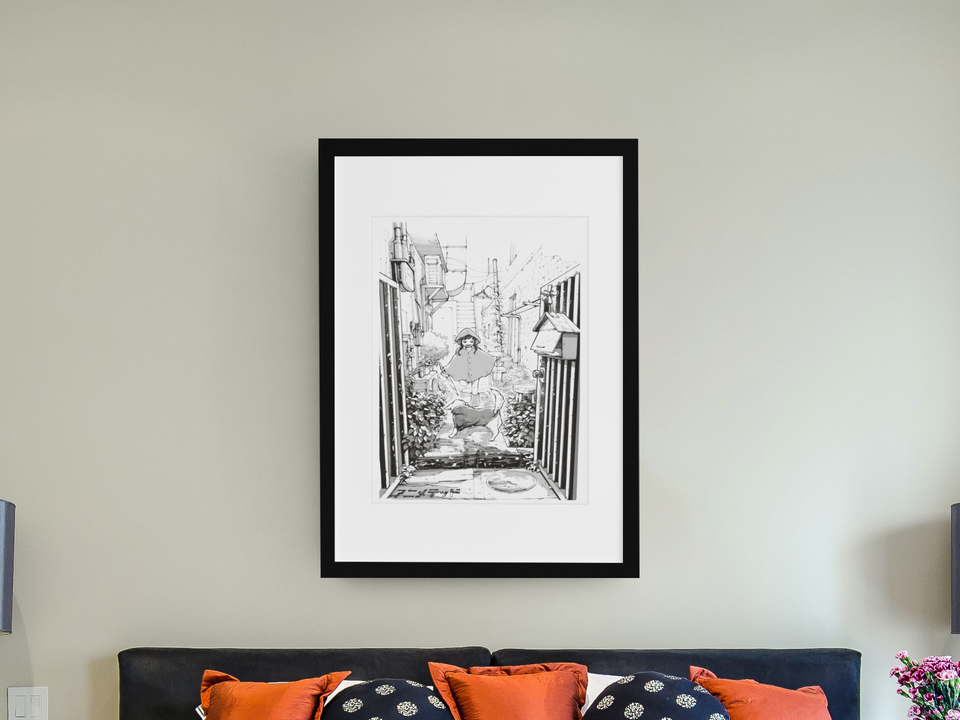 Animeted Brand Rainy Day design poster 12X16
