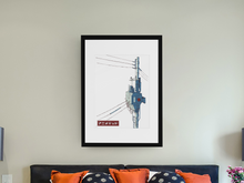 Load image into Gallery viewer, Powerline Color 電柱 (Poster 12x16)
