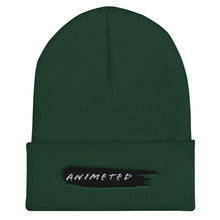 Load image into Gallery viewer, Spruce Cuffed Beanie with Animeted Brand&#39;s black paintbrush logo.
