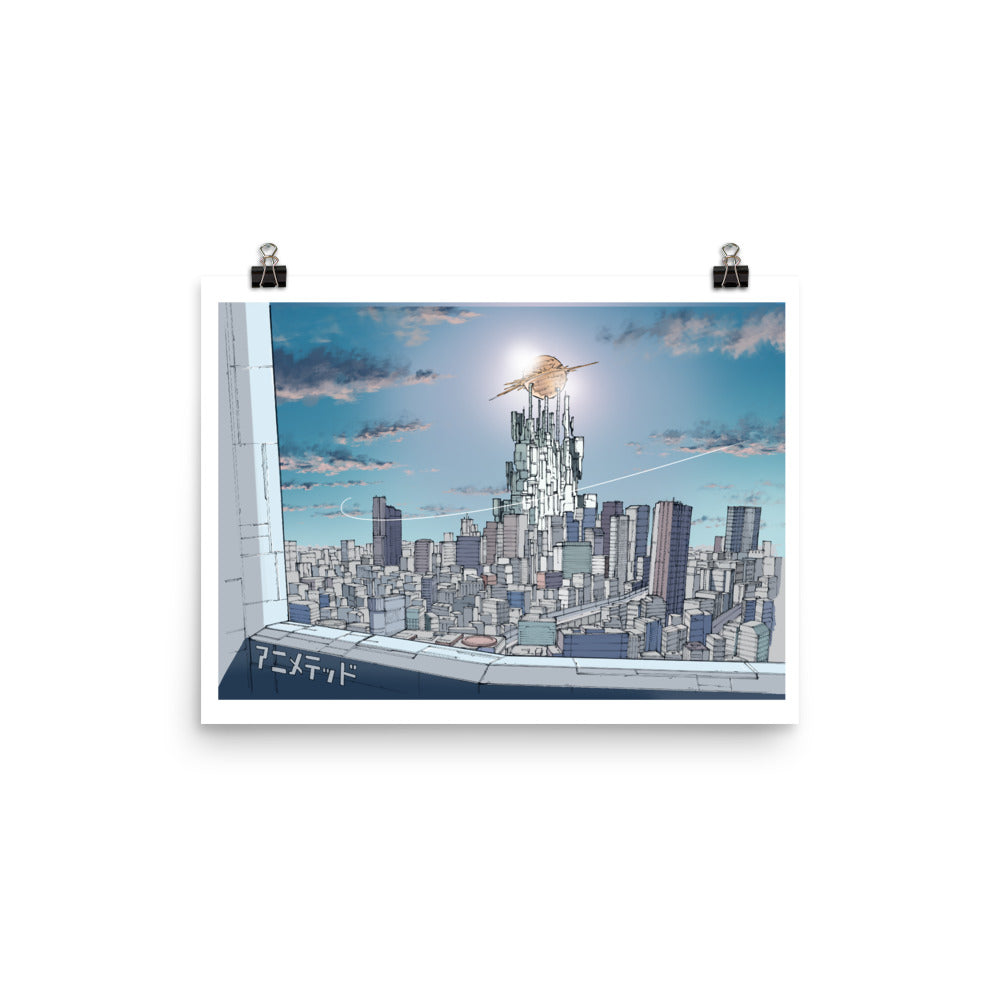 Sunshine City Skyline (Poster 12x16)