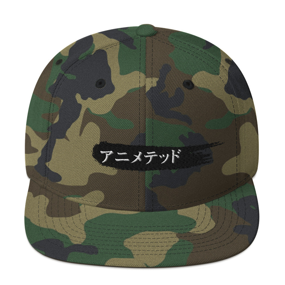 Black Paintbrush logo カタカナで (Snapback Hat)